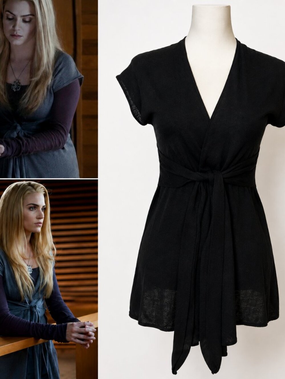 Moth Anthropologie Black Tie Front Cardigan ASO Rosalie Hale Twilight Eclipse Sm